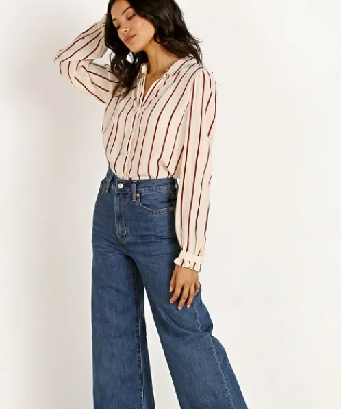 Levi's Tops>Marcey Top Split Rock Stripe Sandshell