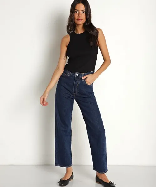 Levi's Pants>Ribcage Straight Ankle Jeans Neo Dark