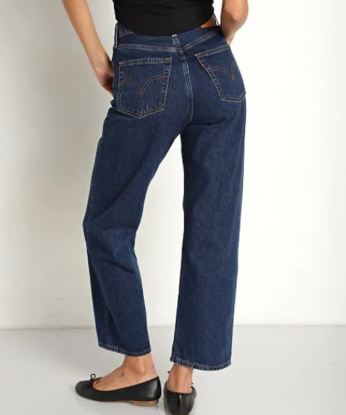 Levi's Pants>Ribcage Straight Ankle Jeans Neo Dark