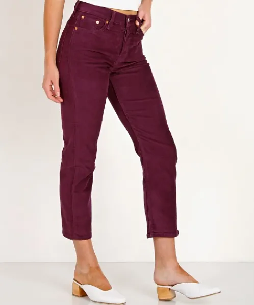 Levi's Pants>Wedgie Straight Leg Cord Potent Purple Cord