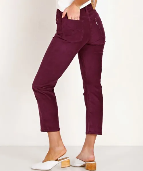 Levi's Pants>Wedgie Straight Leg Cord Potent Purple Cord
