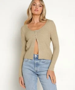 Line & Dot Tops>Line & Dot Kendall Sweater Long Sleeve Top Natural