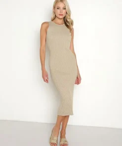 Line & Dot Dresses>Line & Dot Mia Sweater Dress Natural