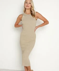 Line & Dot Dresses>Line & Dot Mia Sweater Dress Natural