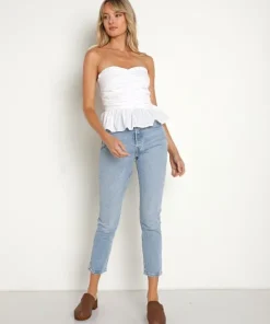Line & Dot Tops>Line & Dot Sammi Top White
