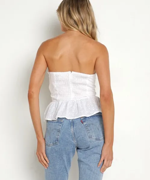 Line & Dot Tops>Line & Dot Sammi Top White