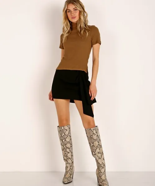 LNA Clothing Tops>Berlin Top Heather Camel