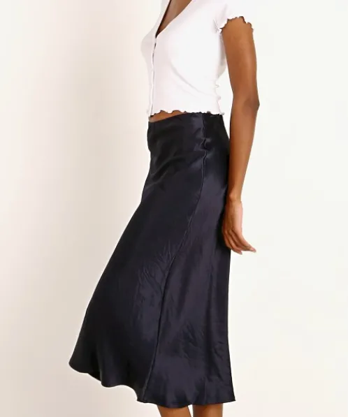 LNA Clothing Skirts>Bias Skirt Navy