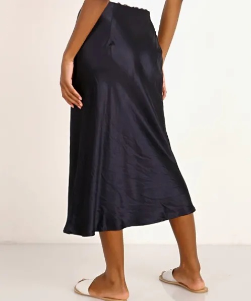 LNA Clothing Skirts>Bias Skirt Navy