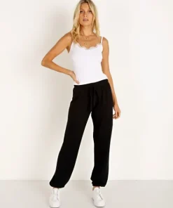 LNA Clothing Pants>Brushed Terry Sweat Black