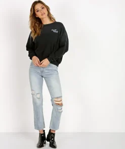 LNA Clothing Knits>Change of Heart Sweatshirt Black