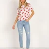 LNA Clothing Tops>Kiss Boxy Crew Tee White