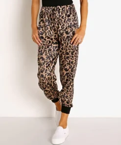 LNA Clothing Pants>Leopard Drawstring Pant