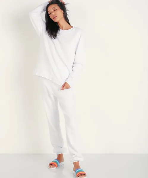 LNA Clothing Pants>Logo Sweatpants White