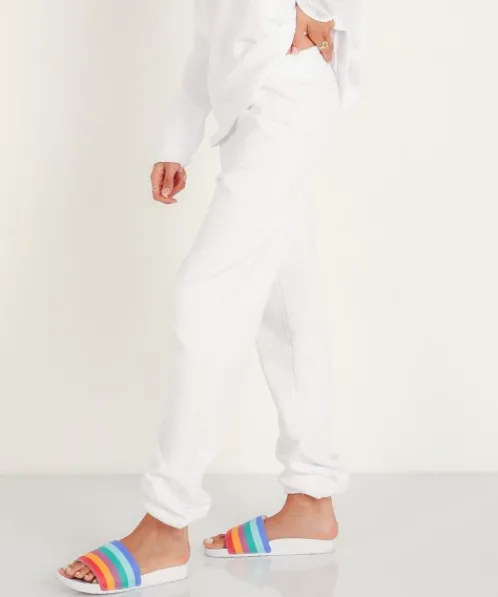 LNA Clothing Pants>Logo Sweatpants White
