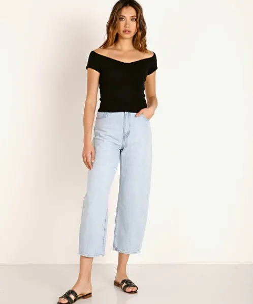 LNA Clothing Tops>Seabra Top Black