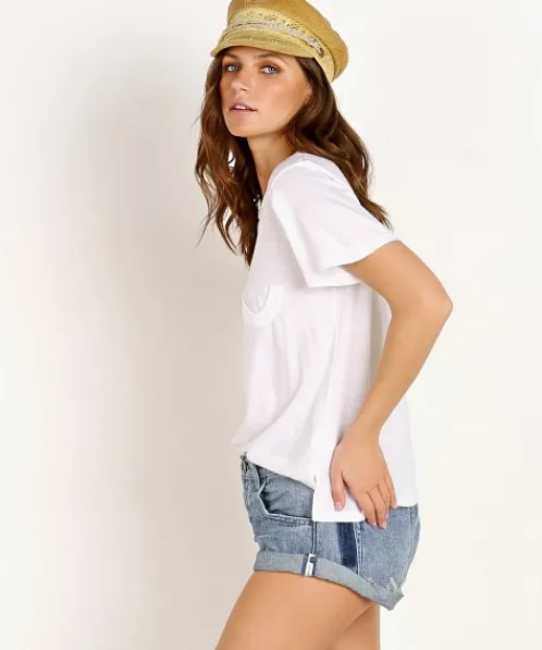 LNA Clothing Tops>Sienes Tee White