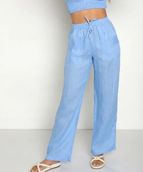 Lusana Pants>Dale Pant Sheer Bleu