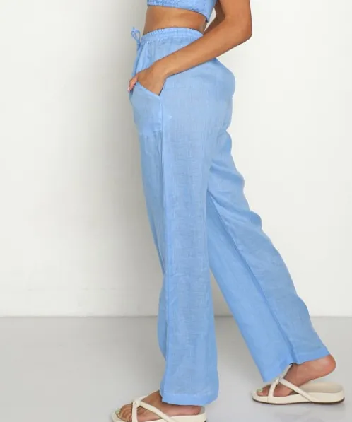 Lusana Pants>Dale Pant Sheer Bleu
