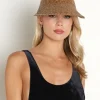 Lusana Accessories>Solid Baha Visor Brown