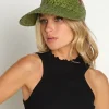 Lusana Accessories | Accessories>Solid Baha Visor Palm Green