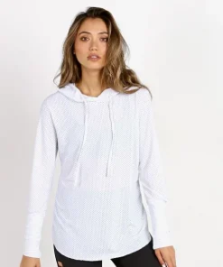 Maaji Tops>Waves Mesh Long Sleeve White