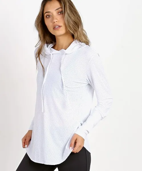 Maaji Tops>Waves Mesh Long Sleeve White