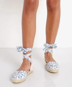 Manebi Flats>X Love Shack Fancy Flat Velenciana Blue Jay Song