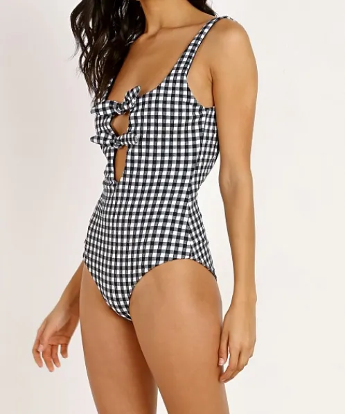 Mara Hoffman One Pieces>Maven One Piece Black White Gingham