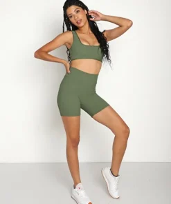 Montce Sports Bras>Allie Top Olive