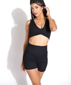 Montce Bottoms | Bikinis>Bike Short Black Crochet