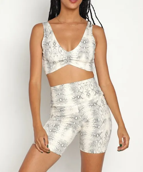 Montce Bottoms | Bikinis>Bike Short Snake Rib