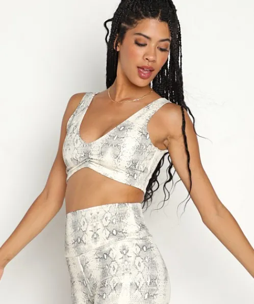 Montce Sports Bras | Bikinis>Kim Variation Bikini Top Snake Rib