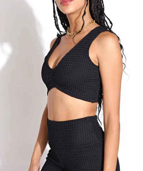 Montce Sports Bras | Bikinis>Kim Variation Bikini Top Black Crochet