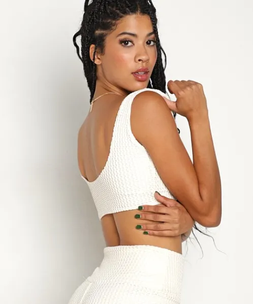 Montce Sports Bras>Kim Variation Bikini Top Bone Crochet