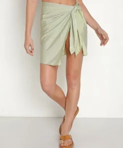 Montce Cover Ups>Tulip Sarong Jade Sparkle