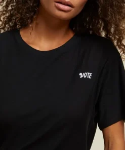 Nation LTD Tops>Vote Relaxed Boxy Tee Black