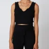 Nia Shorts | Pants>The Brand Mid Length Sweater Short Black