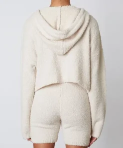 Nia Knits>The Brand Notched Hooded Sweater Natural