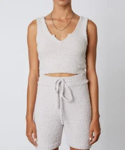 Nia Knits | Tops>The Brand Notched Sweater Tank Dove