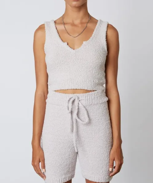 Nia Knits | Tops>The Brand Notched Sweater Tank Dove