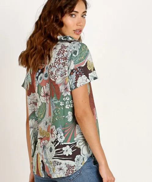 Novella Royale Tops>The Sophie Blouse Sage Floral