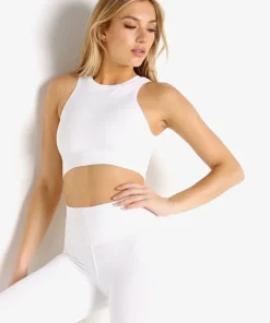 NUX Sports Bras>One By One Crop Top White