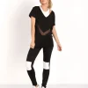 Olympia Activewear Tops>Aden Tee Black/Black Mesh