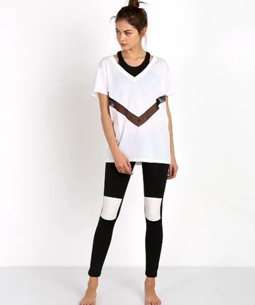 Olympia Activewear Tops>Olympia Aden Tee White/Jet