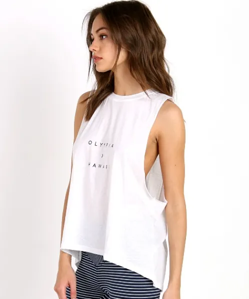 Olympia Activewear Tops>Olympia Kanon Tank White