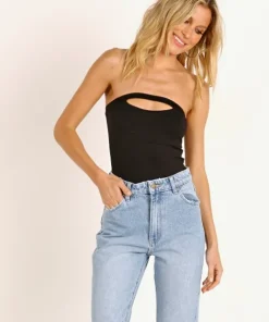 Only Hearts Bodysuits | Tops>Delicious Bristol Strapless Bodysuit Black