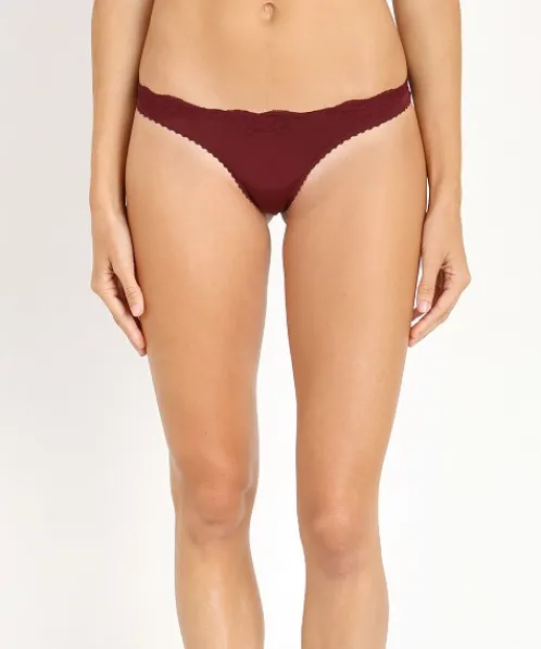 Only Hearts Panties>Delicious with Lace Thong Wine