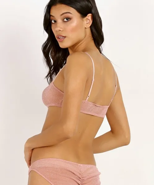 Only Hearts Bras>Glitter Mesh Bralette Rosewood