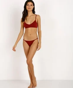 Only Hearts Bras>So Fine V Neck Bralette Red Stone